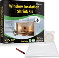 Window Insulation Kit for Winter,Plastic Shrink Film & Strong Tape, Indoor Thermal Seal to Block Drafts, Cold Air for Windows and Patio Doors,5-Pack(42"W x 62"T)