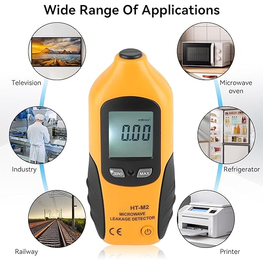 Microwave Detector, Microwave Leak Detector Meter Digital LCD Display Emf Radiation Detector 2450MHz for Home Microwave Oven Testing