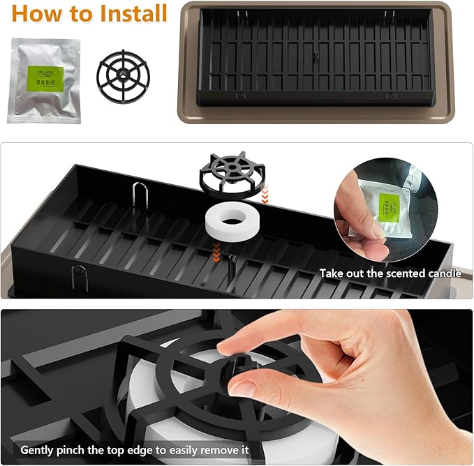 2 Pack Floor Vent Covers, Floor Register 4x10, Heavy Duty Walkable Steel Vent Cover, Adjustable Decorative Vent Covers for Home Floor Ceiling or Sidewall Vent, Rust-Proof Finish (Brown)