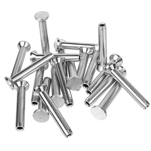 BLIKA 20Pack 3/16" Stainless Steel Stemball Swage Dead Ends for Deck Cable Railing, Invisible Cable Railing Hardware for Wood/Metal Posts, 3/16" Stemball Swage Terminal