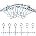 Glarks 15pcs M5 x 75mm O-Shaped Eye Bolt Toggle Anchors Set for Drywall, Toggle Bolts, Butterfly Anchors, Spring Toggle Wing Bolts for Ceiling, Sheetrock, Hollow Wall