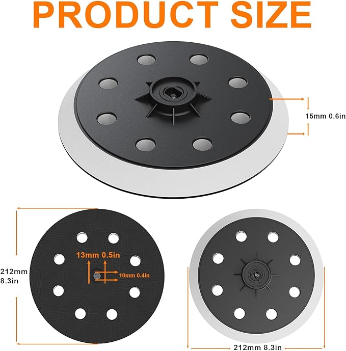 MAXXT R7503-Sander Backing Plate Pad, Suit for MAXXT Handheld Drywall Sander, Electric Sander for Walls,Rough and fine Sanding R7503
