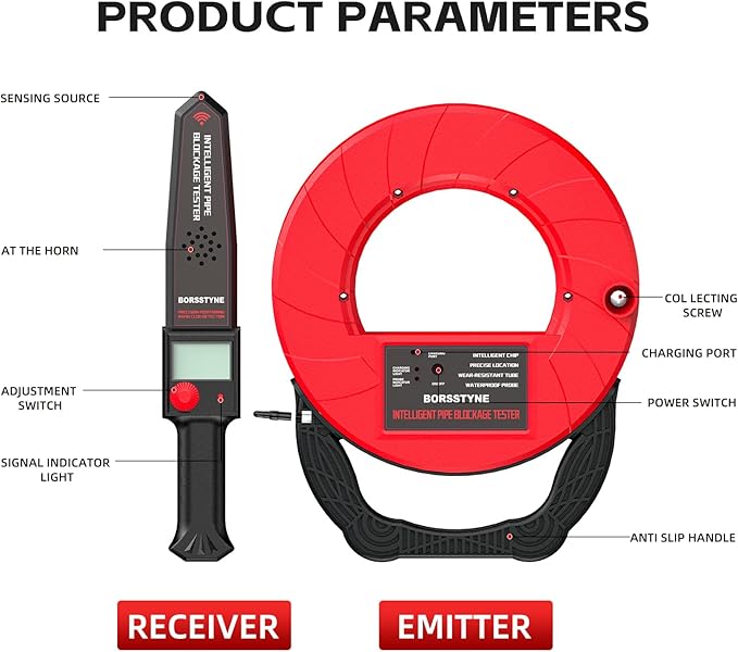 Pipe Locators Precision Blockage Detector for Water pipes underground pipes PVC pipes metal pipes Wall pipes
