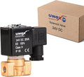 UNOX 1/4" NPT Solenoid Valve 24V DC, Brass Control Valve Normally Closed - 0-232 PSI Multi-Purpose Reliable Control Valve for Water, Air, and Gas - Solenoid Valves