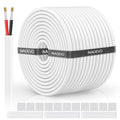 NAOVEO 14 Gauge Wire 2 Conductor Electrical Wire, 14 AWG Stranded PVC Tinned Copper Cable, Flexible/Low Voltage Automotive Wiring for LED Lamps, Marine, Speaker, Appliances (200FT)