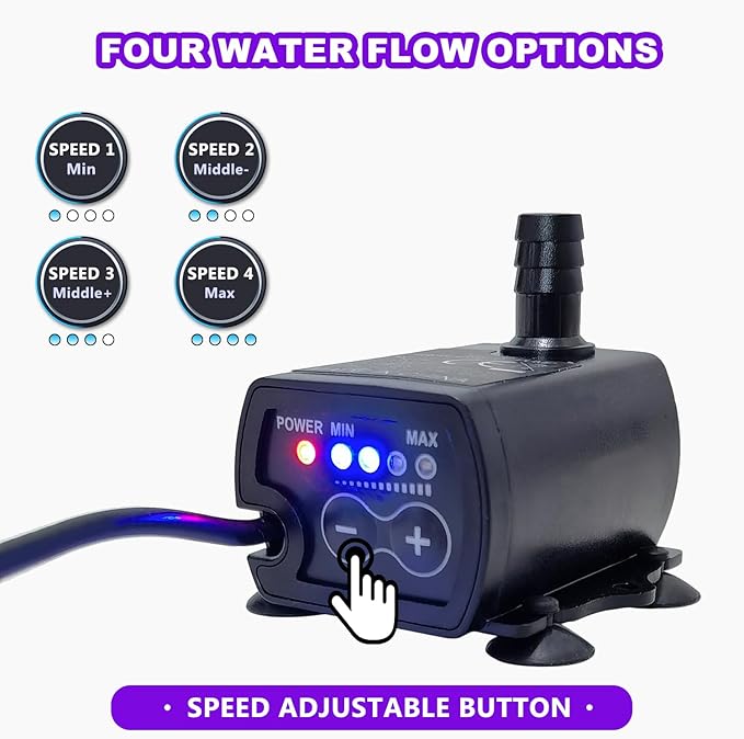 Automatic Small Sump Pump For Dehumidifier,13FT Height Lift,4 Level Flow Control,Submersible Water Pump With Level Sensor,For HVAC Condensate,Air Conditioner,Tank,Auto Shut off