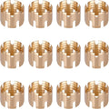 12PCS 3/8" Brass DOT Air Brake Hose End Fitting Sleeve Tube, 3/8" End Fitting Repair Tube for Air Hose Braking System