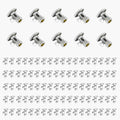 100-Pack GUOFIS Angle Stop Valve with Multi-Turn,1/2-Inch Nominal (5/8" OD) Compression x 3/8-Inch OD Compression Water Shut-off Valves(LF Brass Chrome Plate)(VALVE362-100Pack)