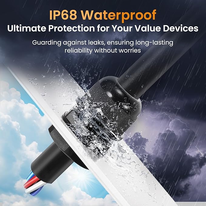 QILIPSU 50pcs 3/8" NPT Cable Gland Waterproof IP68 Nylon Cable Pass Through Cord Grip Connector Strain Relief Wire Grommet
