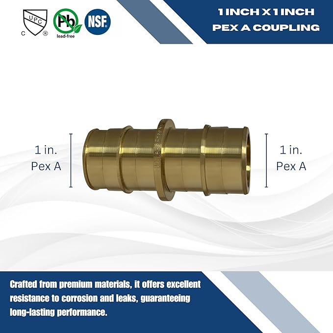 XFITTING Pex A 1 Inch x 1 Inch Pex A Coupling, 29-1-4=1XX, 1 Piece