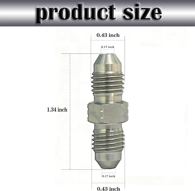 1/4" JIC Male x 1/4" JIC Male Hydraulic fitting, Carbon Steel SAE 37° Flare Pipe Adapter Tube Fitting Straight Connector