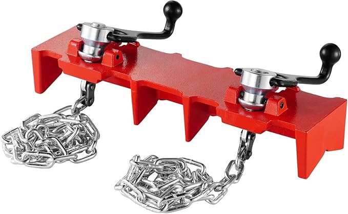 Pipe Welding Vise, 1/2"-8" Heavy Duty Cast Iron Clamp, Dual Chain Vise for Welding & Fabrication