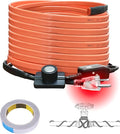 Cupohus Heat Tape for Water Pipes with Thermostat 60FT, Freeze Protection Self-Regulating Heat Trace Cable for Metal, Plastic Home Pipes, Roof and RV, 110-120V