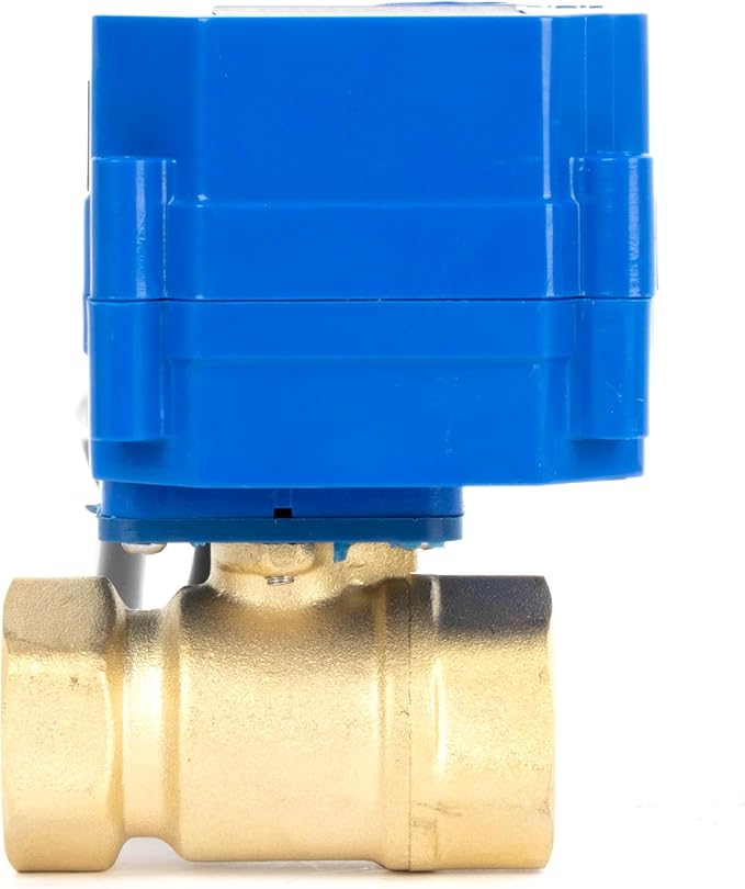 U.S. Solid 3/4" NPT Motorized Ball Valve with US Plug 110VAC Brass Electrical Ball Valve,Auto Return, Normally Closed, IP65