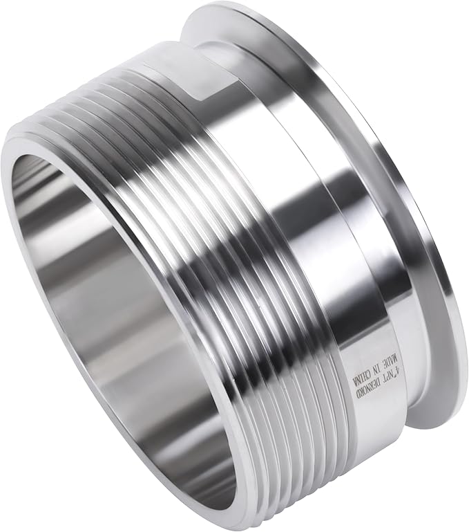 DERNORD 4''Tri clamp Adapter to 4 inch MNPT Thread Ferrule Sanitary Pipe Fitting