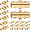 20-Pack HeSun 1/2 Inch Pex-A Expansion Coupling,Pex Expansion Fitting 1/2" x 1/2" Coupling,ASTM F1960(PEX1960008-20)