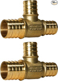 XFITTING 1 inch x 3/4 inch x 3/4 inch Pex Reducing Tee, Pex B Crimp Version 25-1-7=10X, 10 Pieces