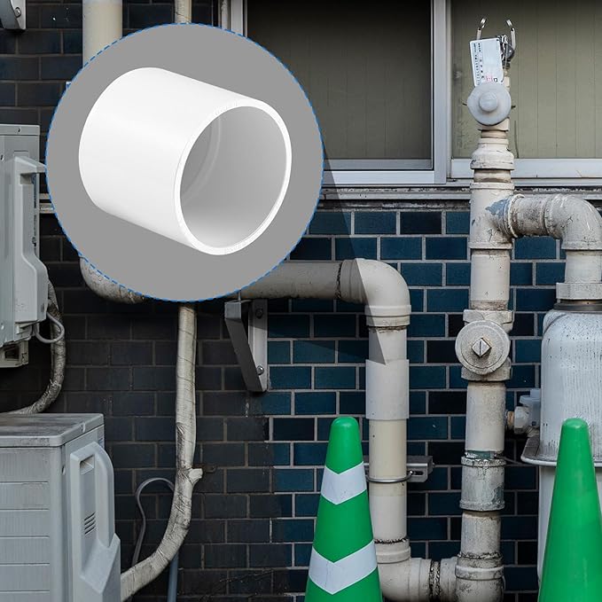 6 pcs 2" PVC Coupling Pipe Fittings (Socket x Socket) Schedule 40 PVC Fittings used For Plumbing and Irrigation
