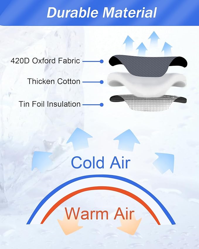 Outdoor Faucet for Winter, POROLIR 8.3" H x 6.7" W Thicker Insulation Faucet for Winter Hose Bib Insulated Faucet Sock Spigot Freeze Protection Black (4-Pack)