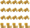 (20-Pack) PEX Fittings, Pex 3/4" x 1/2" Male Threaded NPT Elbow Adapter, Brass Crimp Fittings, for PEX Tubing Pipe Plumbing, ASTM F1807(PEX1807101-20Pack)