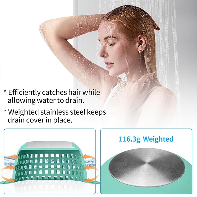 Shower Drain Hair Catcher Bathtub Drain Cover Shower Protector for Pop-Up & Regular Drains