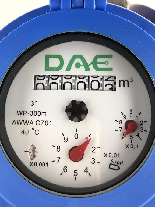 DAE WP-300m 3" Woltmann Helix Water Meter, Pulse Output, Cubic Meter