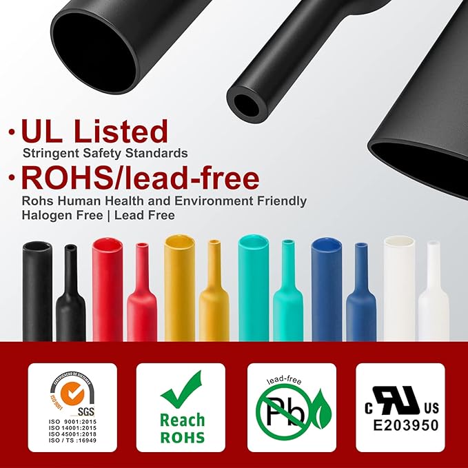 Chanzon 3:1 Ratio 1/2" (12.7mm) Heat Shrink Tubing - Marine Grade Waterproof Adhesive Lined - 4Ft Roll (1.22M Total Length) Yellow Polyolefin Sleeving Wrap Shrinking 3 to 1 Ratio 1pcs