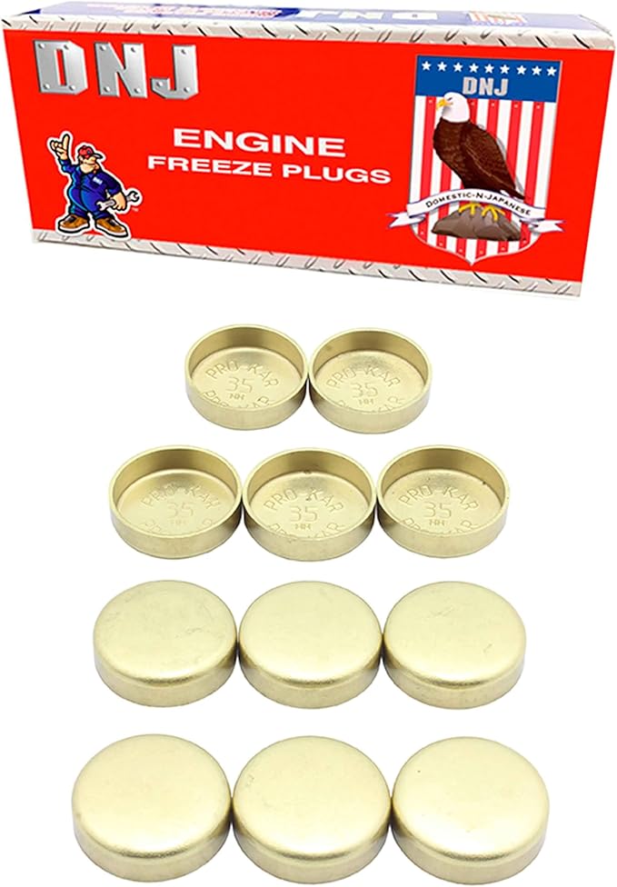 DNJ FPS950 Brass Freeze Plug Set for 1988-2004 Lexus, Toyota 4Runner, Camry, ES250 2.5L-3.4L V6 24V DOHC 2508cc