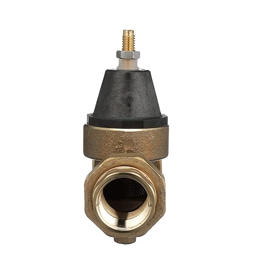 Watts LFN45B Series 1" Lead-Free Cast Copper Silicon Alloy Water Pressure Reducing Valve, Double Union NPT Threaded Female Connection, Elastomer Disc, Adjustable Pressure 25 to 75 psi, Maximum 400 psi