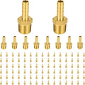(Pack of 100) EFIELD Brass Hose Barb Fitting Adapter, 1/4" Barb x 1/4" NPT Male Pipe Fitting,(BARB003-100PCS)