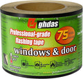 Flashing Tape, 3.75" x 75', Industrial Strength for Windows, Doors, Weather-Resistant, UV-Resistant, Tear-Resistant, Advanced Acrylic Adhesive, Black