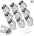 TAISHER 10PCS 304 Stainless Steel 45 Degree elbow,1/2" NPT Female x 1/2" NPT Female 304 Stainless Pipe Fitting