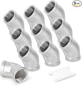 TAISHER 5PCS 304 Stainless Steel 45 Degree elbow,1/2 Inch NPT Female Pipe to 1/2 Inch NPT Female 304 Stainless Pipe Fitting