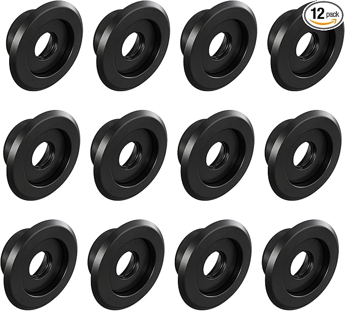 Recessed Fire Sprinkler Escutcheon 1/2 in. IPS - 2 Piece in Black - Depth Adjustment Range up to 3/4 in. for Fire Sprinkler Trim