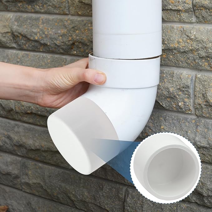 1 Pack 4 Inch PVC Cap, SCH40 PVC Pipe End Cap Fitting Furniture Grade PVC Pipe End Cap Plug Adapter, White PVC Pipe Plug Socket Fittings for Build PVC Furniture DIY Garden Shelf