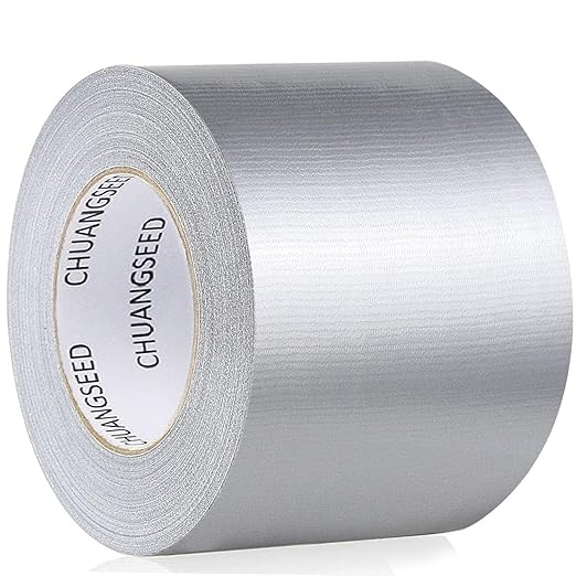 CHUANGSEED Duct Tape Industrial Grade 3 inches x 55 Yards (164 ft) Silver,Heavy-Duty,Waterproof for Crafts & Home Improvement,No Residue