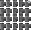 20 Pack 1/2 Inch Tee Threaded Pipe Fittings, Cast Pipe Fittings for DIY Furniture Decorative, Steampunk Industrial Vintage Style.