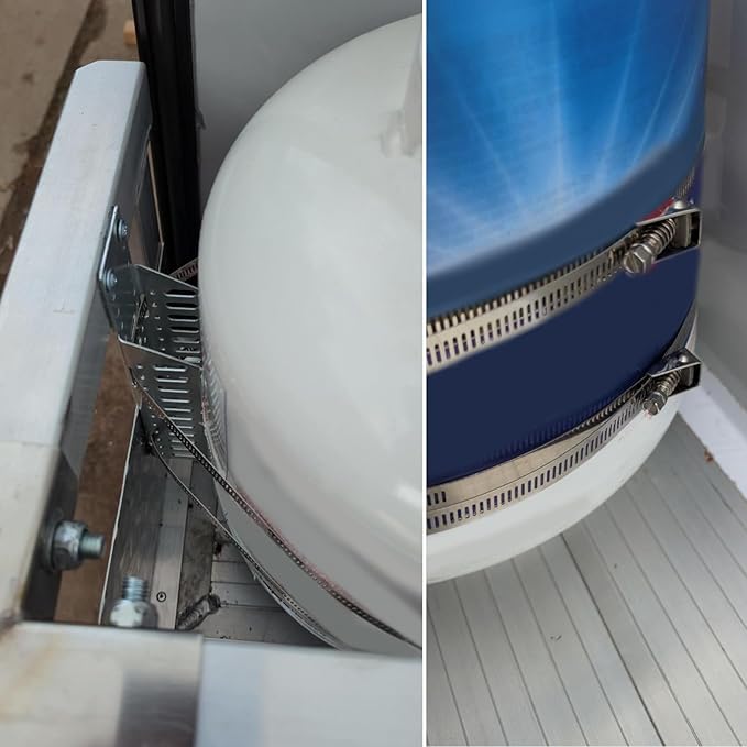 Safe and Practical Expansion Tanks Wall Mounted for Residential Water Heaters with Sturdy Metal Eartuquakes Straps