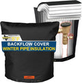 Backflow Preventer Cover Insulated (5˚F) - 20" W x 26" H Backflow Cover for Winter Pipe Freeze Protection - Sprinkler Covers for Outside - Double Wall Insulation Cover Black