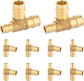 10-Pack HeSun PEX-A Fitting, 3/4"x1/2"x3/4" Expansion Tee, PEX Expansion Fitting Tee, ASTM F1960(PEX1960046-10)