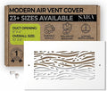 SABA Home Decor White Air Vent Cover - Acrylic Plexiglass 4" x 8" Duct Opening (6" x 10" Overall) Return Grille Decorative Covers for Walls & Ceilings NOT for Floor USE, Waves