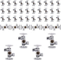 40-Pack Foskan Dual Compression 1/4 Turn Angle Stop Valve with 2 Shut Off Valve/Handles,1/2" NOM (5/8" OD) x 3/8" OD x 3/8" OD,Chrome Plated Brass