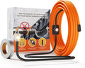 Heat Tape for Water Pipes - 6FT Heat Tape with Thermostat Self-Regulating Heat Tape Freeze Protection, ETL Listed, Keeps Water Flowing at -40°F, 120V 3W/FT