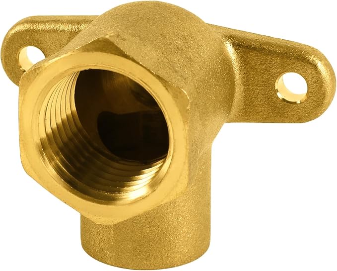 5-Pack EFIELD 1/2"FPT x 1/2"Sweat Brass 90-Degree Drop Ear Elbows for Copper Pipe Connection