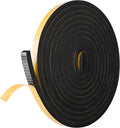 Self Adhesive Foam Tape Weatherstrip 1/2in x 3/8in x 16.5Ft High Density Foam Insulation Strips Foam Seal Weather Stripping with Strong Adhesive for Door and Window Sound Isolation Soundproofing