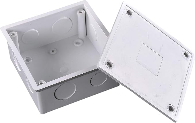 Co. 4" x 4" x 3" Weather & Dust Proof PVC Plastic Junction Conduit Box 3/4" & 1" Holes (4 Pack)