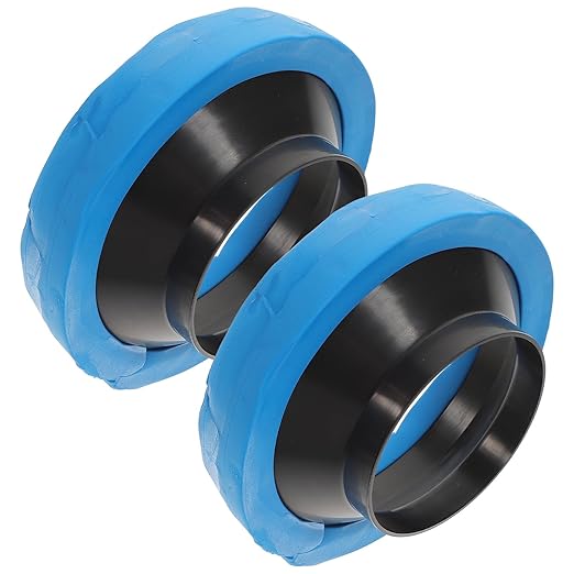 2pcs Toilet Wax Ring Replacement Seal Kit High Polymer Rubber Gasket Compact Flange Fits Waste Lines for Home Office Toilets