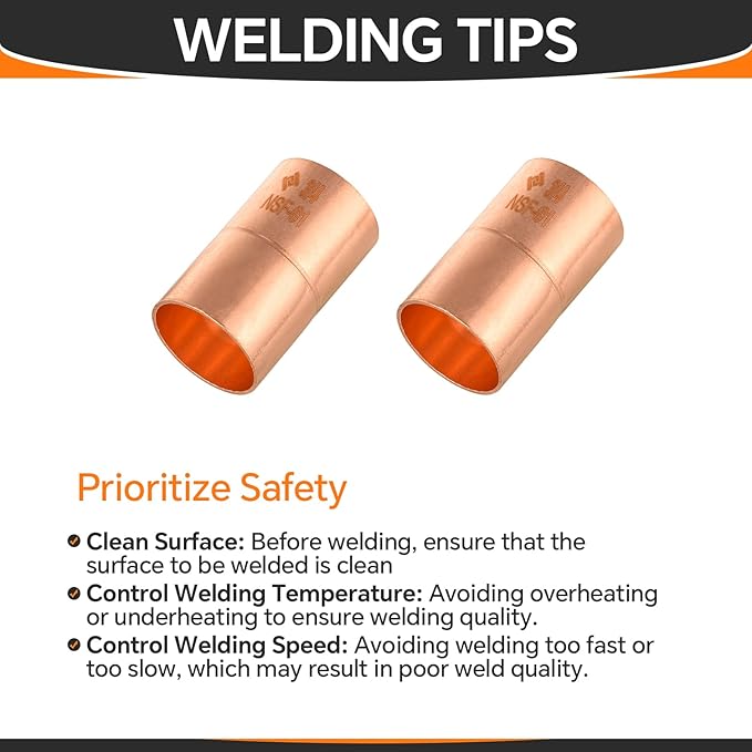 HeSun 30-Pack Copper Fittings, 3/4-Inch Copper Coupling with Rolled Stop, C x C with Sweat Solder Connection