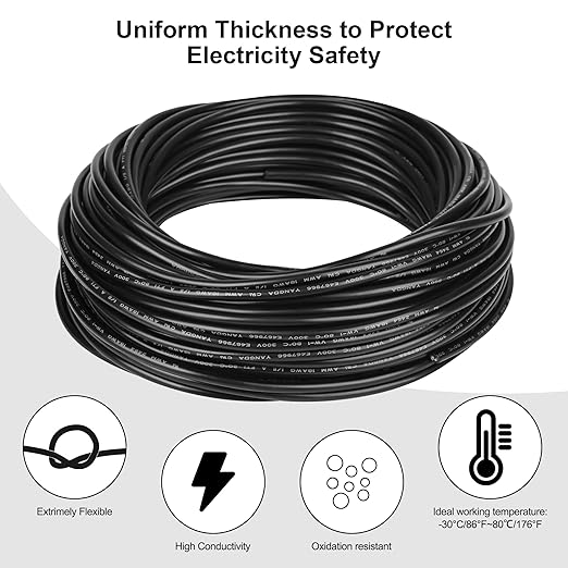 10 Gauge Wire 2 Conductor,10 AWG Electrical Wire Stranded PVC Cord Oxygen-Free Copper Cable,200FT 2 Core Pure Copper Flexible Cable Wire for LED Lamp Lighting Strips Automotive (10AWG-2C, 200FT)…