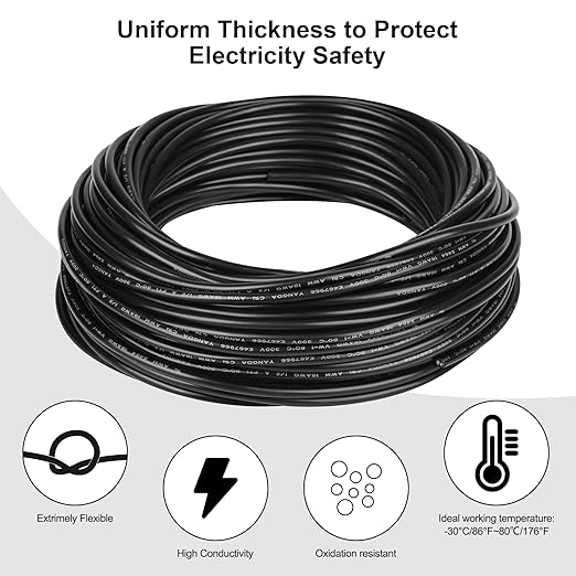14 Gauge Electrical Wire, 2 Conductor PVC Cord, 50FT 2 Core Flexible Extension Power Cord for LED Lamp Lighting Strips, Automotive